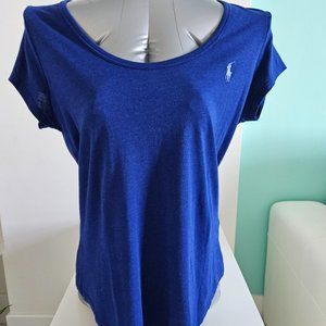 Polo by Ralph Lauren  Royal Blue Scoop Neck Tee Size Medium NWT